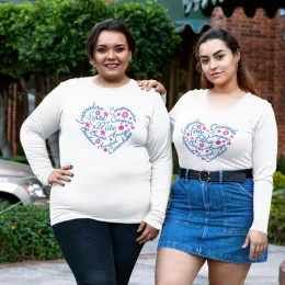 Mãe Carinhosa Large Size Long Sleeve T-shirt