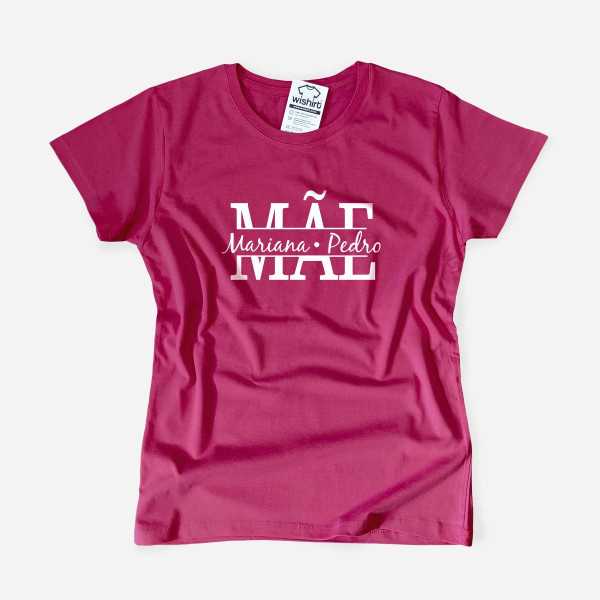 T-shirt para Mãe Personalizada com os Nomes dos Filhos