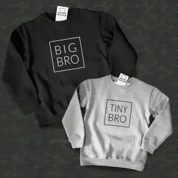 Conjunto de Sweatshirts para Irmãos BIG BRO - TINY BRO