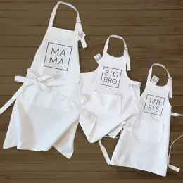 Matching Apron Set MAMA - BIG BRO - TINY SIS