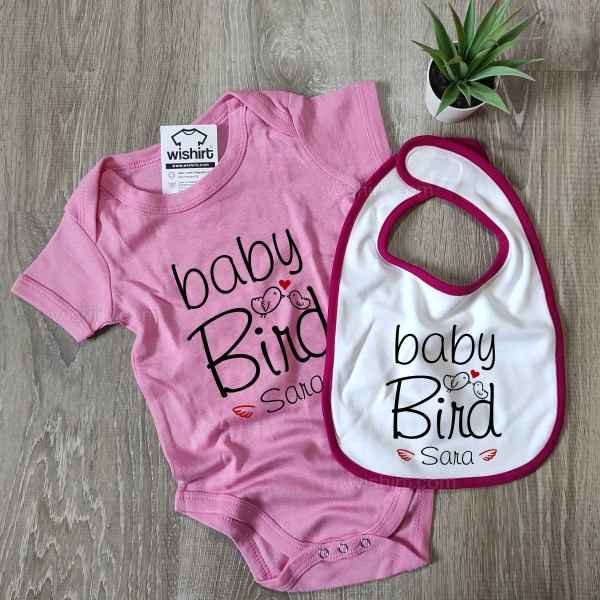 Baby Bird Bib - Customizable Name Baby Bird Bib - Customizable Name