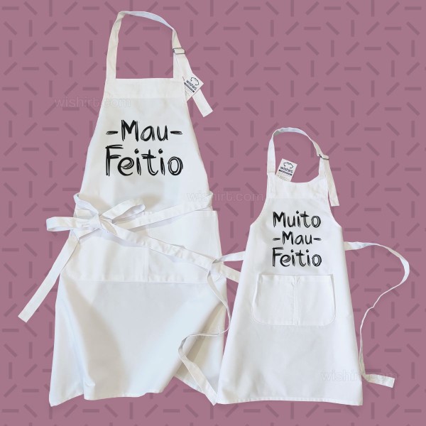 Conjunto de Aventais Mau Feitio para Mãe e Filha