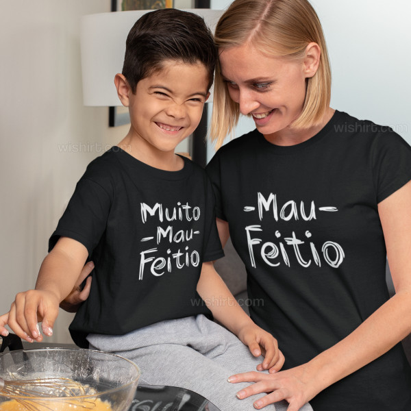 Conjunto de T-shirts Mau Feitio para Mãe e Filha