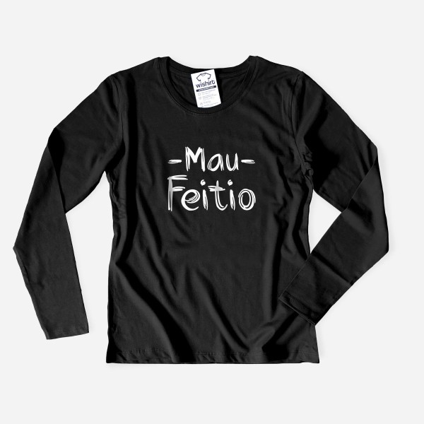 T-shirt Manga Comprida Mau Feitio para Mulher