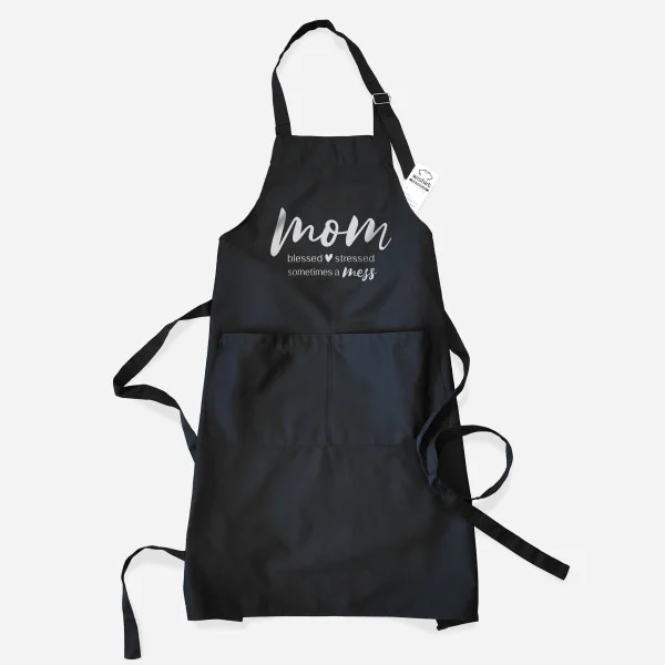 Mom, Blessed, Stressed, Sometimes a Mess Apron Mom, Blessed, Stressed, Sometimes a Mess Apron