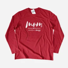 Mom, Blessed, Stressed Large Size Long Sleeve Tshirt