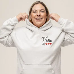 Mom of Tiny Hearts Large Size Hoodie