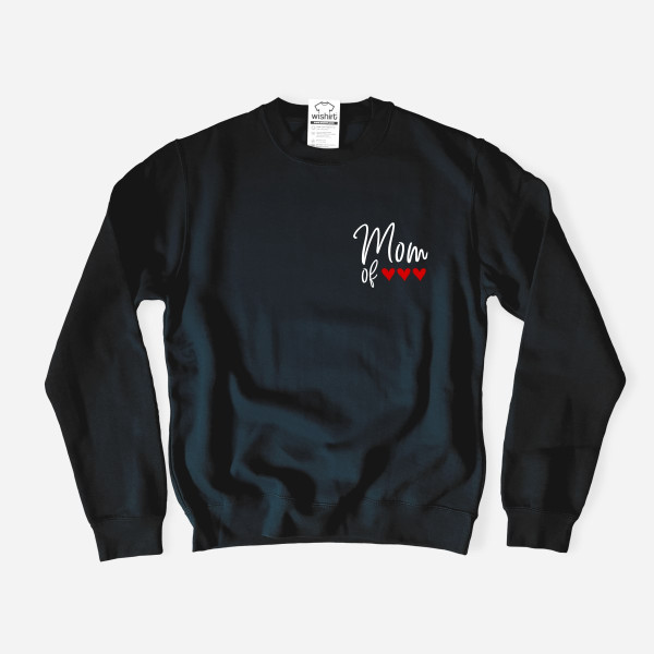 Sweatshirt Tamanho Grande Mom of Tiny Hearts Personalizável