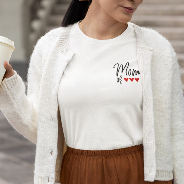 Mom of Tiny Hearts Customizable Long Sleeve T-shirt