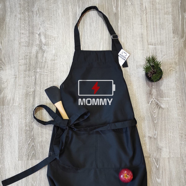 Mother and Child Apron Set Battery and Personalizable Word