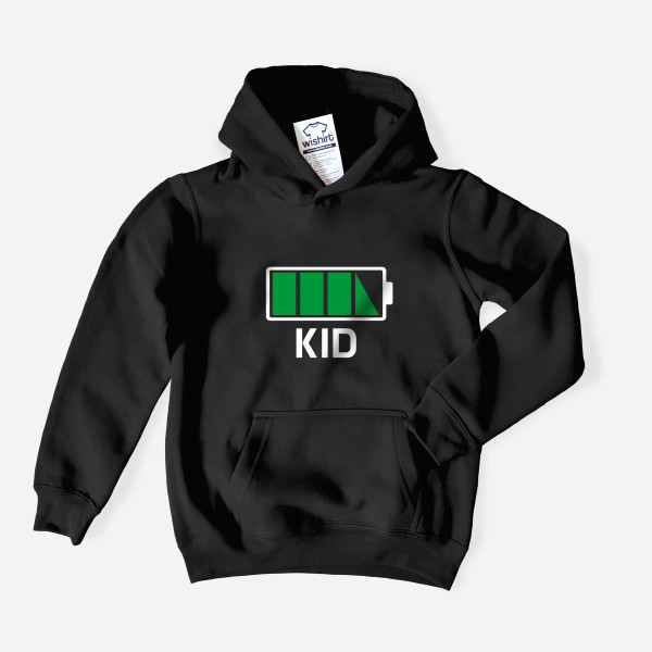 Full Battery Customizable Word Kid's Hoodie