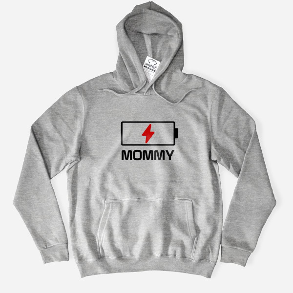 No Battery Customizable Word Plus Size Hoodie