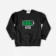 Sweatshirt Bateria Cheia Palavra Personalizável para Criança Sweatshirt Bateria Cheia Palavra Personalizável para Criança