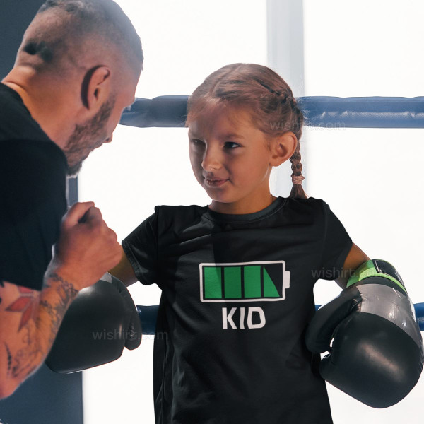 Full Battery Customizable Word Kid's T-shirt