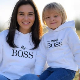 Sweatshirt com Capuz Mini Boss para Criança