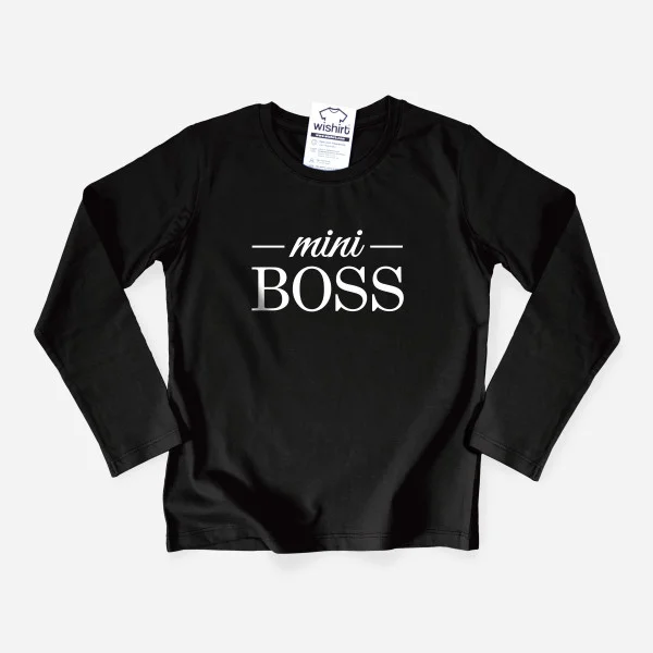 T-shirt Manga Comprida Mini Boss para Criança T-shirt Manga Comprida Mini Boss para Criança