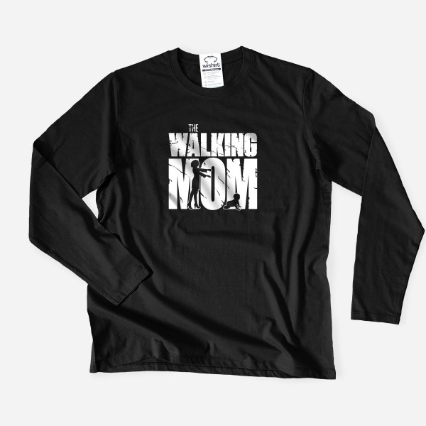 T-shirt Manga Comprida Tamanhos Grandes The Walking Mom V1