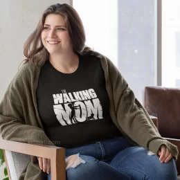 T-shirt Manga Comprida Tamanhos Grandes The Walking Mom V1