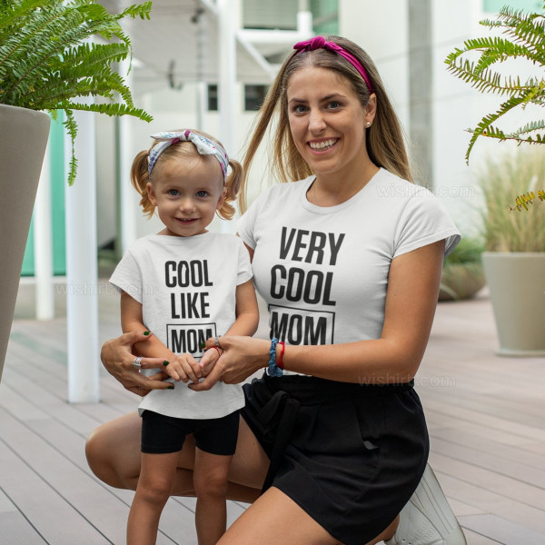 T-shirts a Combinar Mãe e Filha Very Cool Mom Cool Like Mom