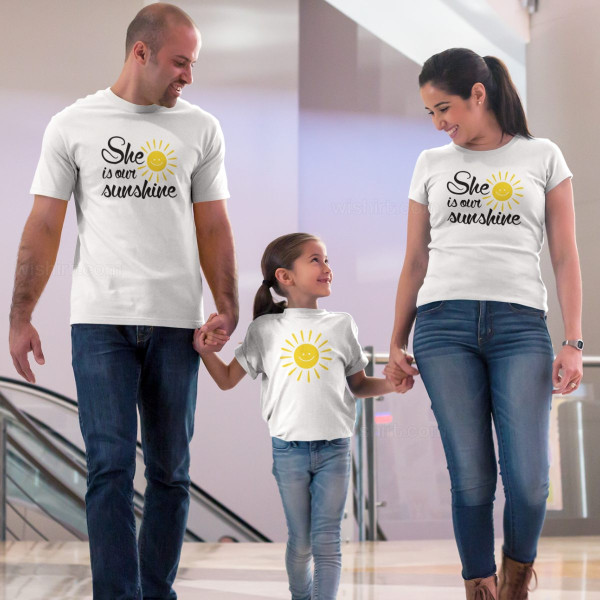 Father and Daughter Matching T-shirt Set You are my Sunshine