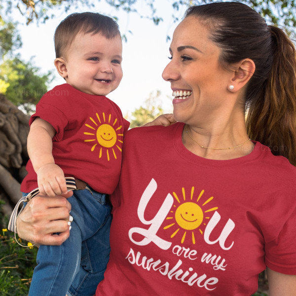 Conjunto T-shirts a Combinar Mãe e Filha You are my Sunshine