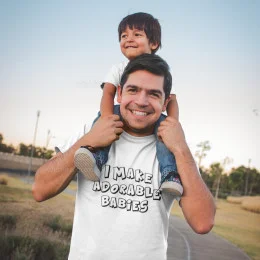 Adorable Babies Father and Child Matching T-shirt Set