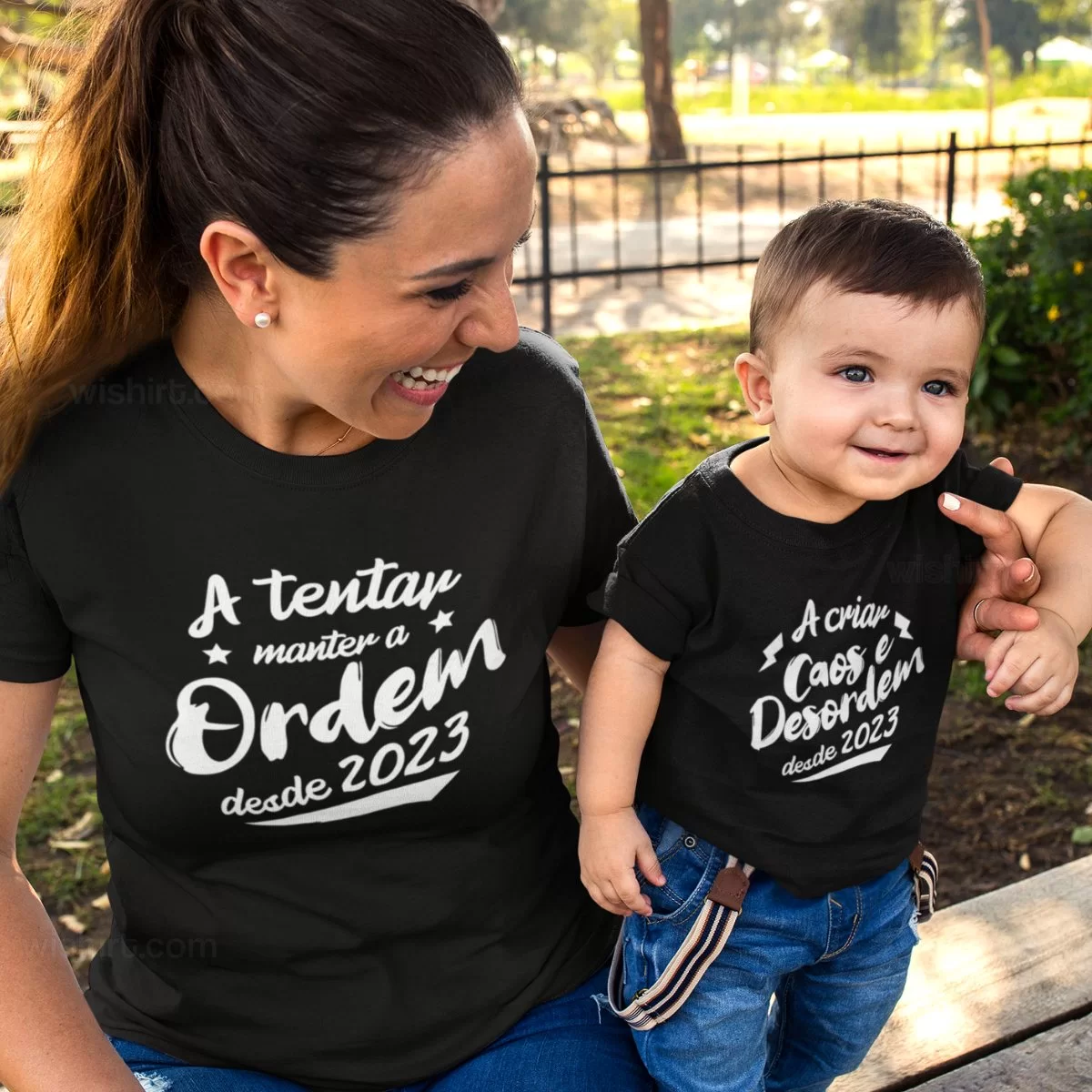 Caos e Desordem Mom and Baby Matching T shirts Custom Year