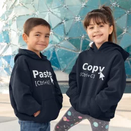 Sweatshirts com Capuz a Combinar Irmãos e Gémeos Copy Paste