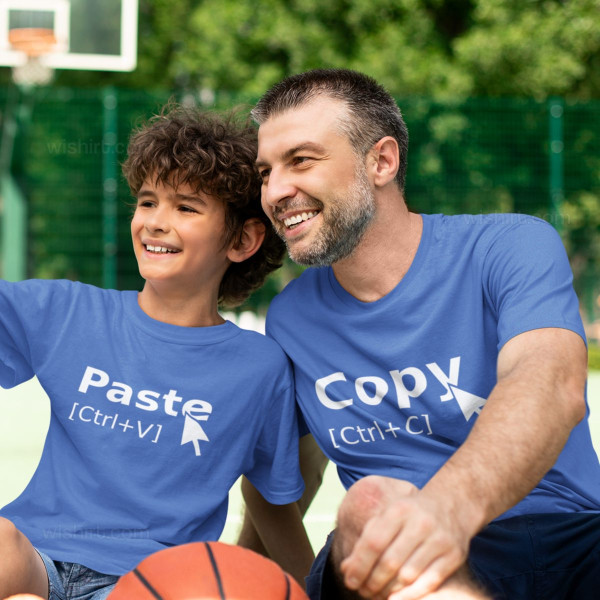 Conjunto de T-shirts a Combinar Pai e Filho Copy Paste