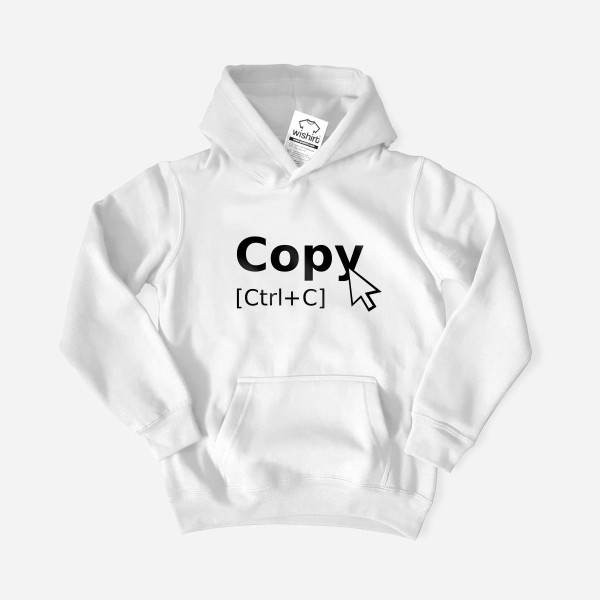 Sweatshirt com Capuz Copy Ctrl+C para Criança