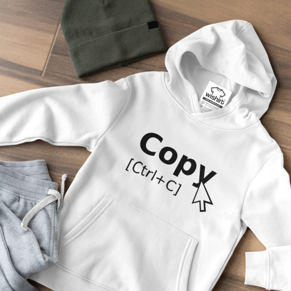 Sweatshirt com Capuz Copy Ctrl+C para Criança