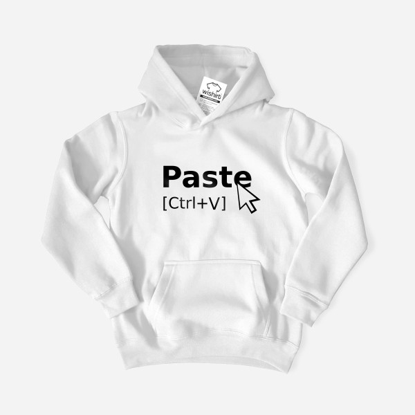 Sweatshirt com Capuz Paste Ctrl+V para Criança