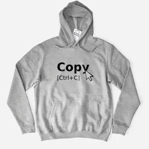 Sweatshirt com Capuz Tamanho Grande Copy Ctrl+C