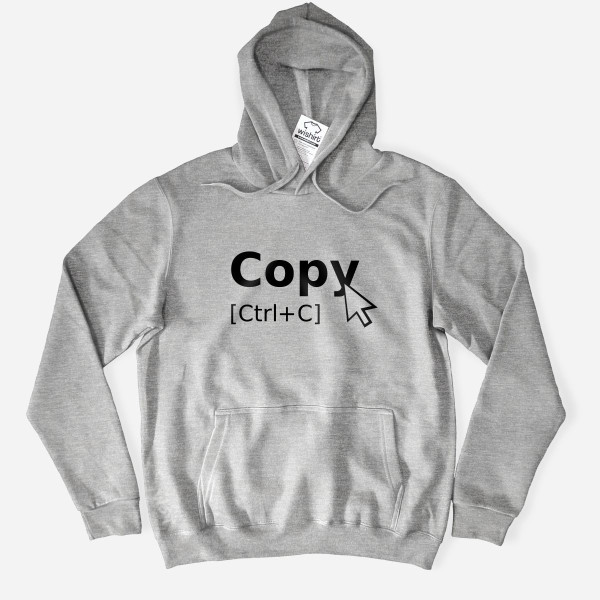 Sweatshirt com Capuz Tamanho Grande Copy Ctrl+C