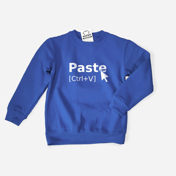 Sweatshirt Paste Ctrl+V para Criança