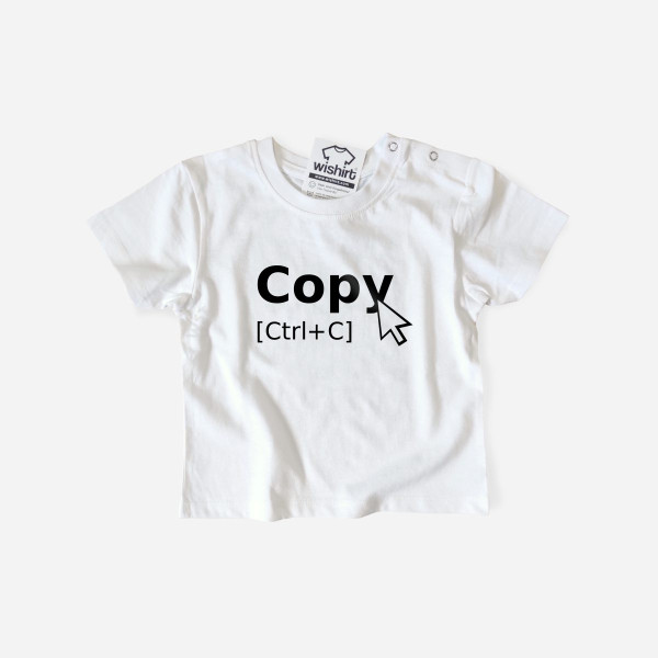 T-shirt Copy Ctrl+C para Bebé