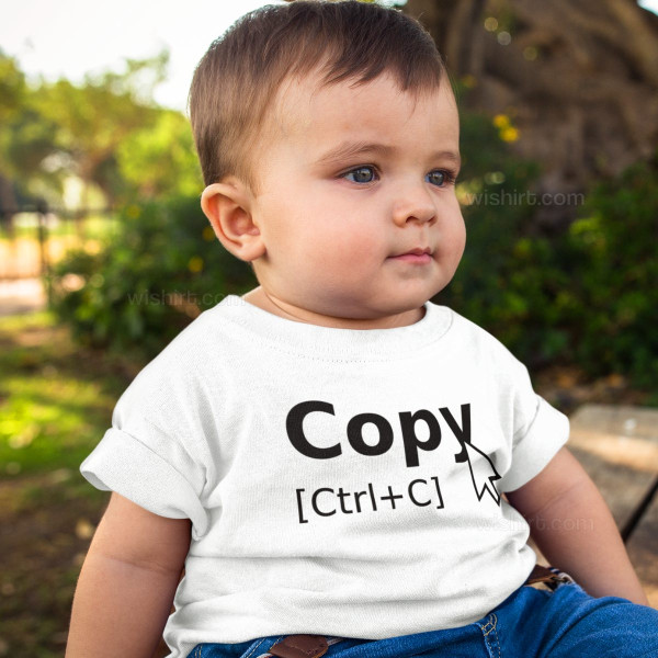 T-shirt Copy Ctrl+C para Bebé