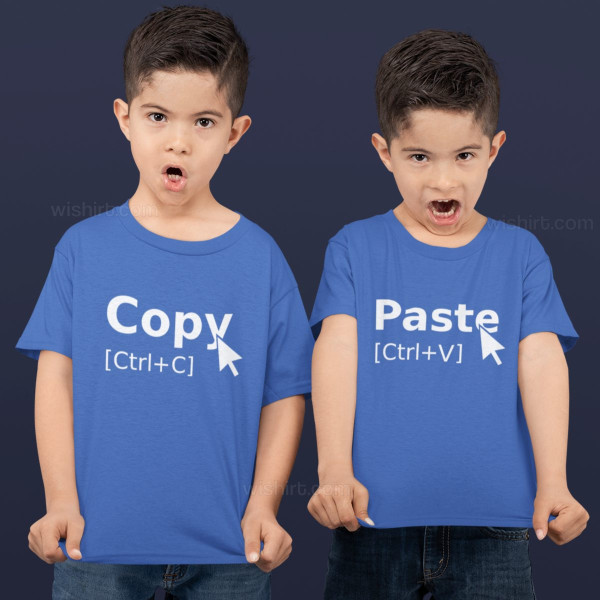 T-shirt Copy Ctrl+C para Criança