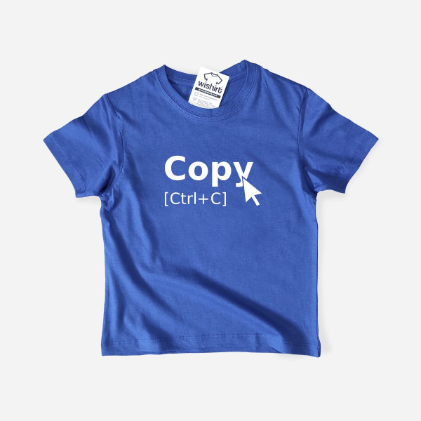 T-shirt Copy Ctrl+C para Criança