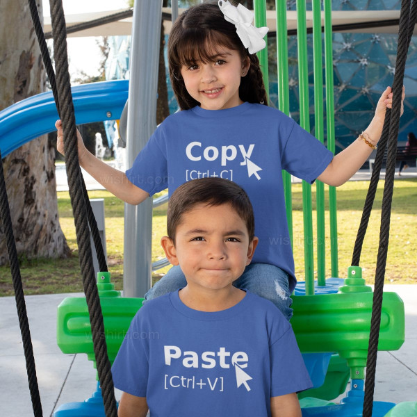 Conjunto de T-shirts a Combinar Irmãos e Gémeos Copy Paste