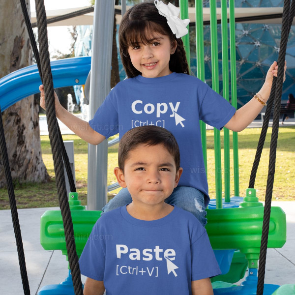 Matching T-shirt Set Siblings and Twins Copy Paste