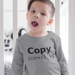 T-shirts Manga Comprida Combinar Irmãos e Gémeos Copy Paste