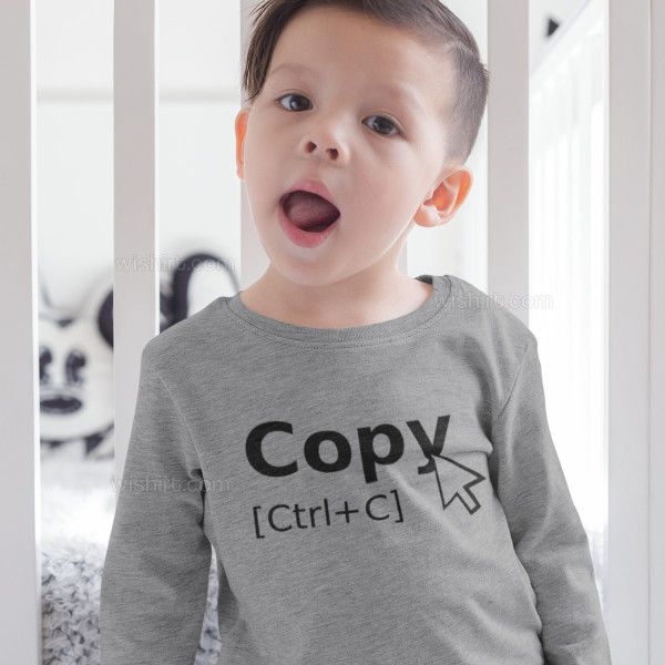 Copy Ctrl+C Kid's Long Sleeve T-shirt