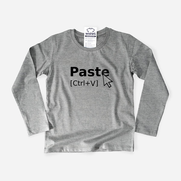 Paste Ctrl+V Kid's Long Sleeve T-shirt