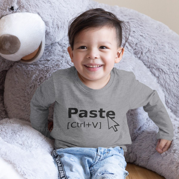 Paste Ctrl+V Kid's Long Sleeve T-shirt