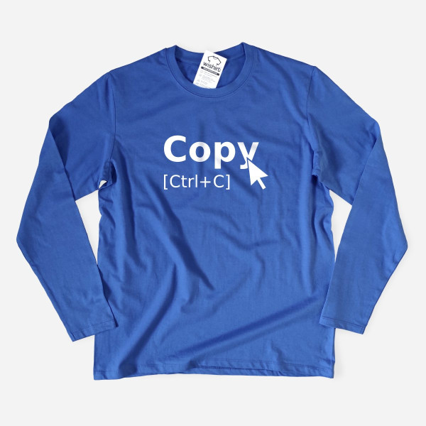 Copy Ctrl+C Large Size Long Sleeve T-shirt