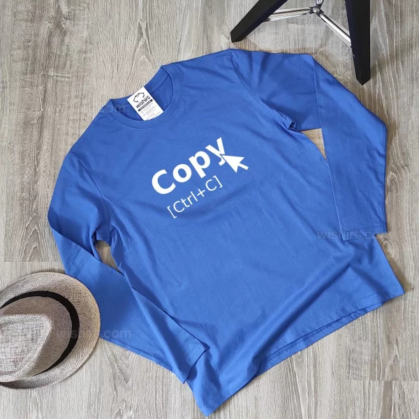 Copy Ctrl+C Large Size Long Sleeve T-shirt Copy Ctrl+C Large Size Long Sleeve T-shirt