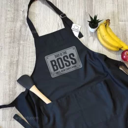 Dad is the Boss Until Mom Comes Home Apron for Dad