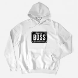 Dad is the Boss Large Size Hoodie