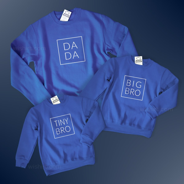 Conjunto Sweatshirts a Combinar DADA - BIG BRO - TINY BRO